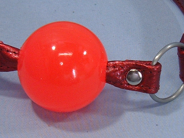 bg-069エナメルワインレッド系・穴無しボールギャグーＮ（Ｍサイズ） 