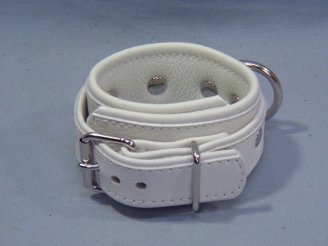  sale-05zk　白色・手枷４０／２４Ｎ（ＳＳ サイズ） （金具＝ニッケル）